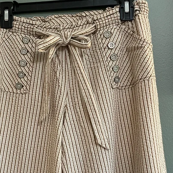 Lilka Seersucker Wide Leg Pants, Anthropologie - Picture 8 of 9